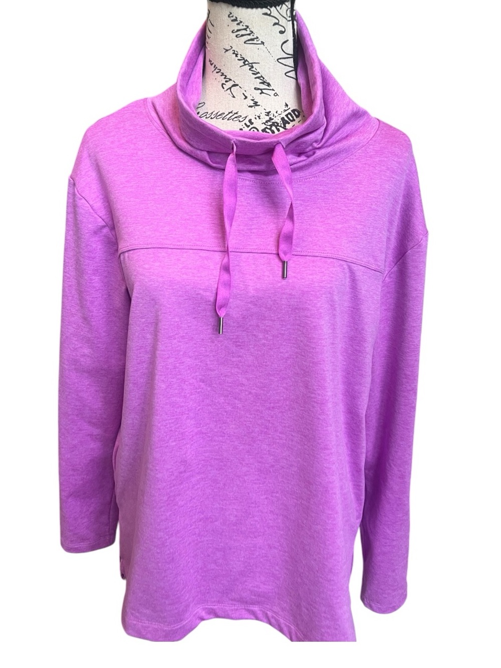 Apana Lilac Funnel Neck Pullover Hoodie